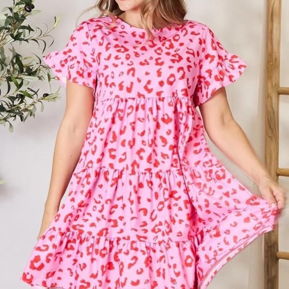 Bohemian dress with stepped sleeves and ruffles - Picture 1 of 3